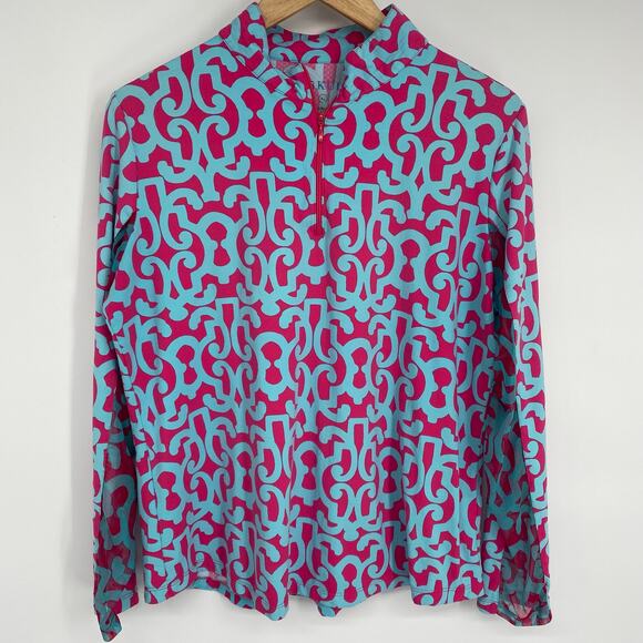 IBKUL Top Women’s XL 1/4 Zip Pullover Vented Sleeves Outdoor Pickleball Hiking - Picture 1 of 8